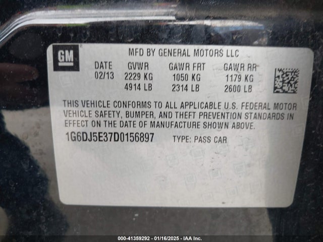 2013 CADILLAC CTS 1G6DJ5E37D0156897 Photo 8