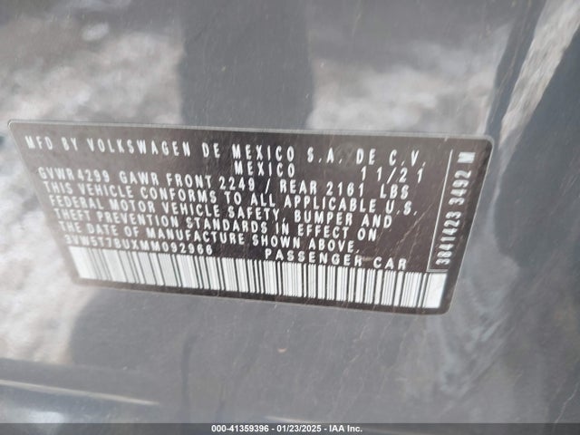 Volkswagen tsi 2021 3VW5T7BUXMM092966 Image 9