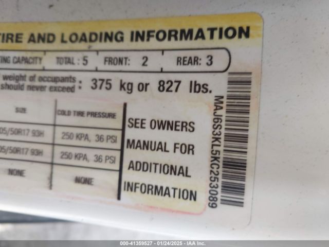 MAJ6S3KL5KC253089 Ford Ecosport Titanium