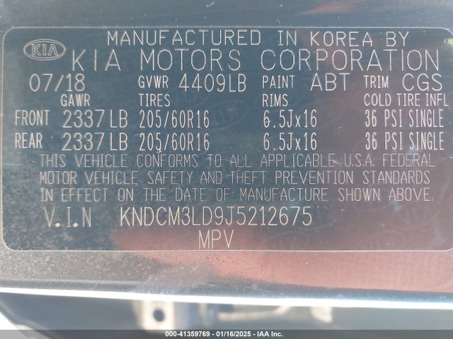 KIA Niro Plug-in Hybrid Lx 2018 KNDCM3LD9J5212675 Image 9