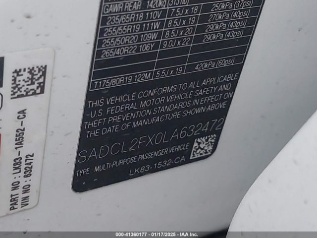 2020 JAGUAR F-PACE SADCL2FX0LA632472 Photo 8