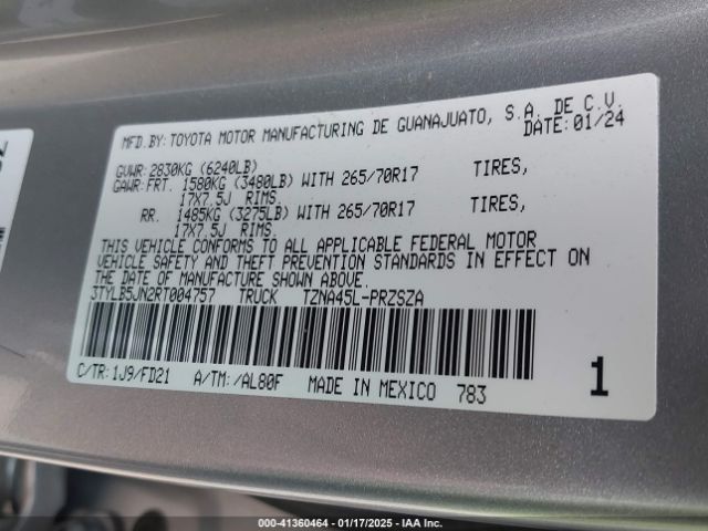 3TYLB5JN2RT004757 Toyota Tacoma Trd Off Road