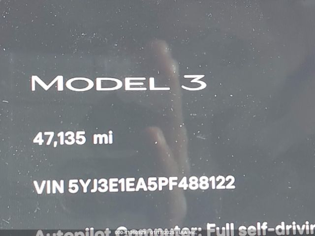5YJ3E1EA5PF488122 Tesla Model 3 Rear-wheel Drive