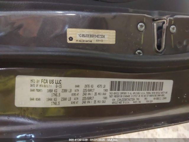 1C4NJDEB6FD427334 Jeep Compass High Altitude Edition