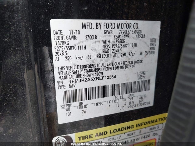 2011 FORD EXPEDITION EL 1FMJK2A5XBEF12564 Photo 8