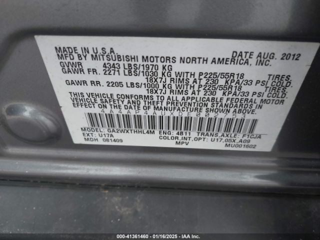 2013 MITSUBISHI OUTLANDER SPORT 4A4AP4AUXDE002753 Photo 8