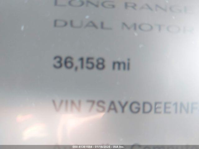 7SAYGDEE1NF486341 Tesla Model Y Long Range Dual Motor All-wheel Drive