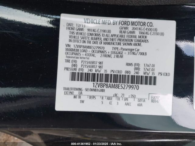 1ZVBP8AM8E5279970 Ford Mustang V6