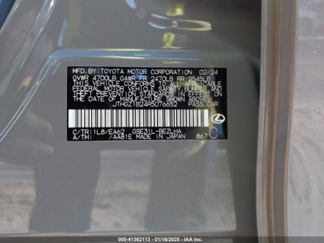 JTHGZ1B24R5076652 Lexus Is 350 F Sport