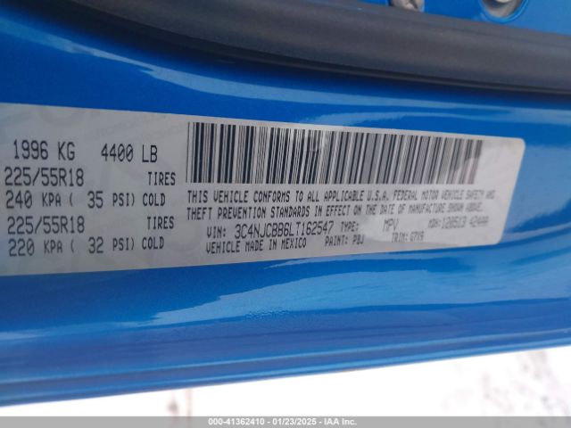 3C4NJCBB6LT162547 Jeep Compass Altitude Fwd