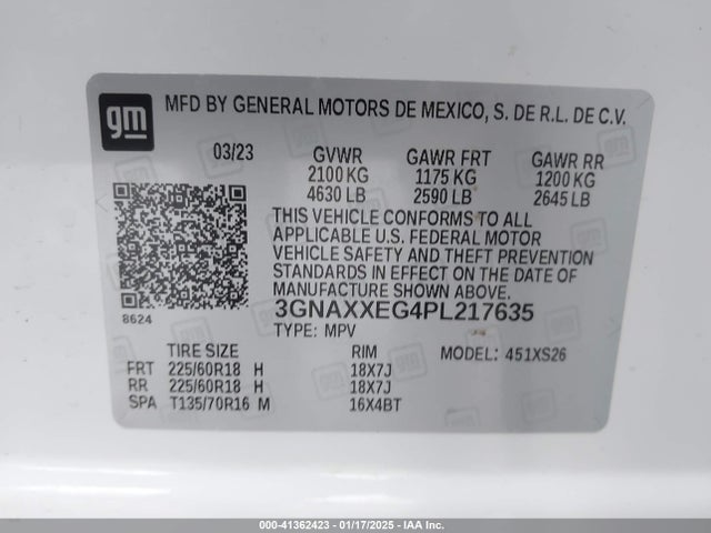 Chevrolet Equinox Awd Premier 2023 3GNAXXEG4PL217635 Image 9
