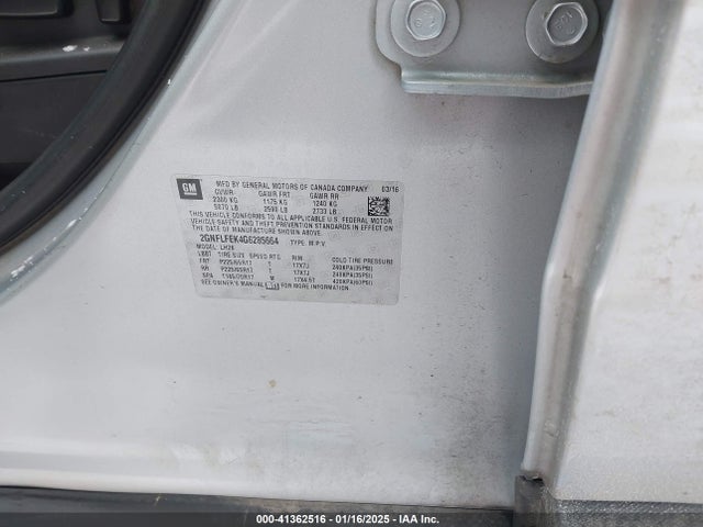 Chevrolet EQUINOX LT 2016 2GNFLFEK4G6285664 Image 9