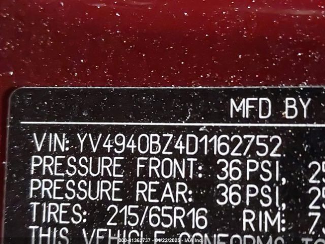 2013 VOLVO XC70 YV4940BZ4D1162752 Photo 8