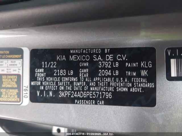 KIA Forte Lxs 2023 3KPF24AD6PE571796 Image 9