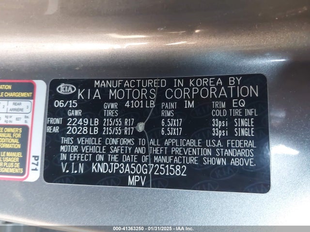 KNDJP3A50G7251582 KIA SOUL +