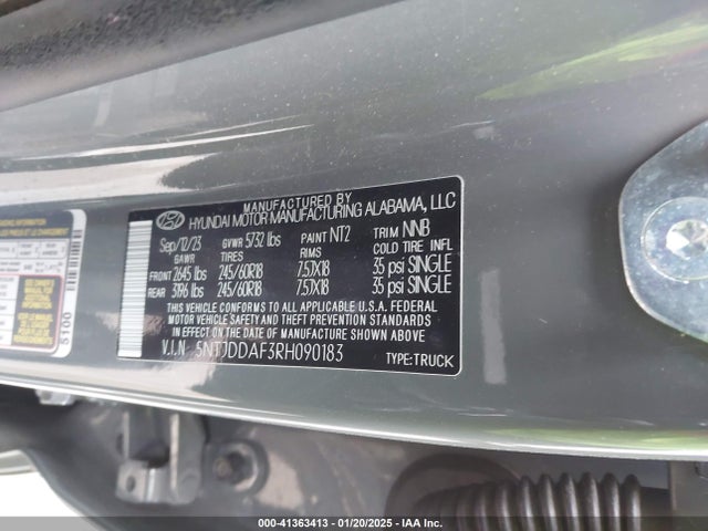 Hyundai Santa Cruz Xrt 2024 5NTJDDAF3RH090183 Image 9