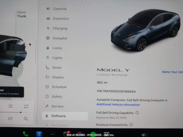 7SAYGDED3SF269554 Tesla Model Y Long Range Dual Motor All-wheel Drive
