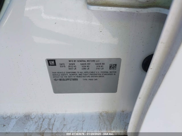 Chevrolet MALIBU LS 2015 1G11B5SL6FF279889 Image 9