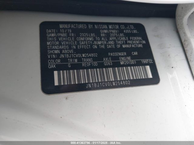 JN1BJ1CV0LW254802 Nissan Rogue Sport S Fwd Xtronic Cvt