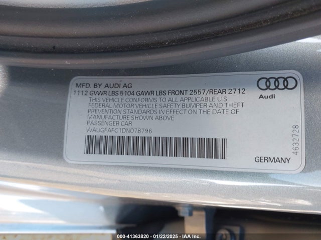 2013 AUDI A6 WAUGFAFC1DN078796 Photo 8