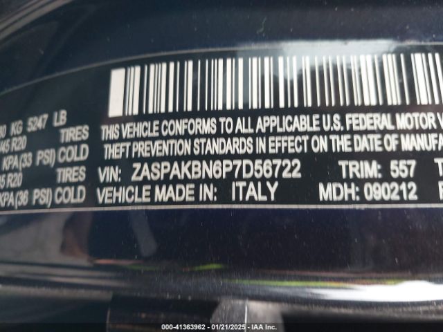2023 ALFA ROMEO STELVIO ZASPAKBN6P7D56722 Photo 8