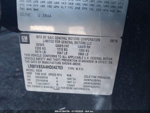 LRBFXBSA4HD042763 Buick Envision Essence