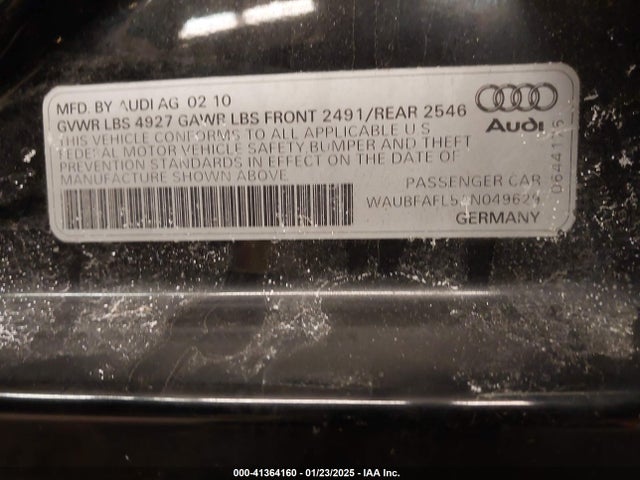 2010 AUDI A4 WAUBFAFL5AN049629 Photo 8