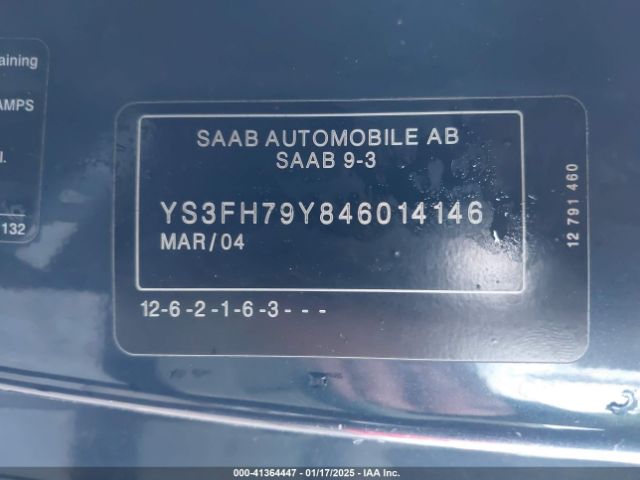 2004 SAAB 9-3 YS3FH79Y846014146 Photo 8