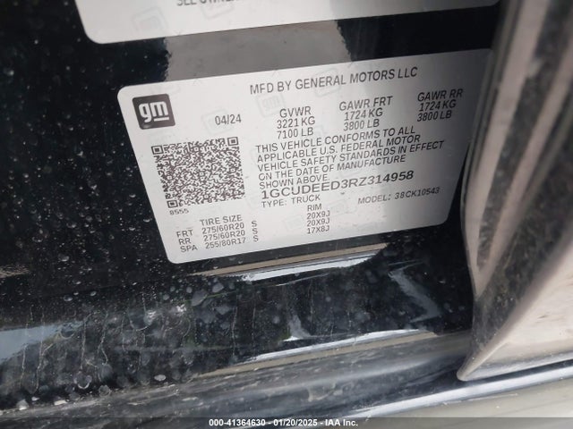 1GCUDEED3RZ314958 Chevrolet Silverado 1500 4wd  Short Bed Rst