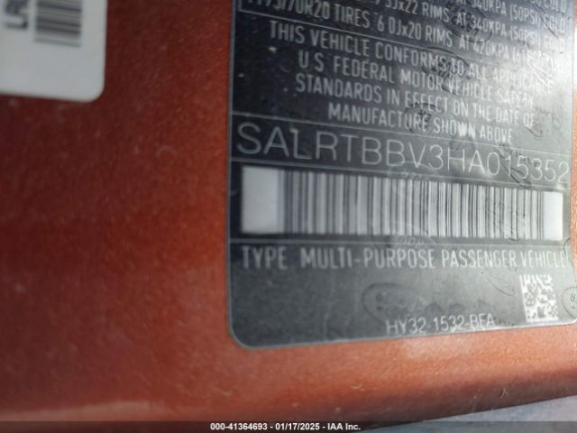 SALRTBBV3HA015352 Land Rover Discovery First Edition