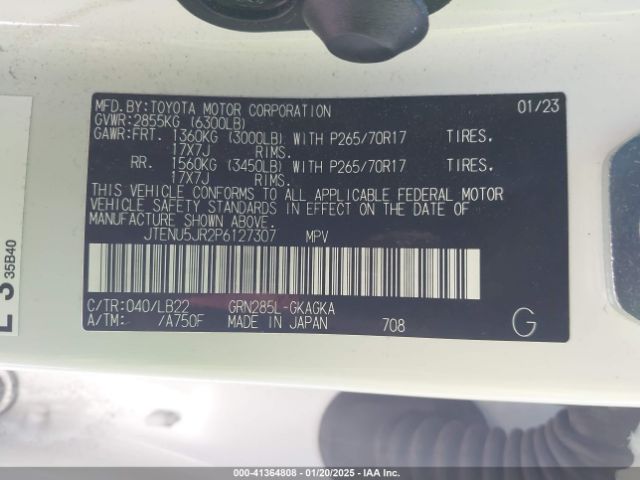 2023 TOYOTA 4RUNNER JTENU5JR2P6127307 Photo 8