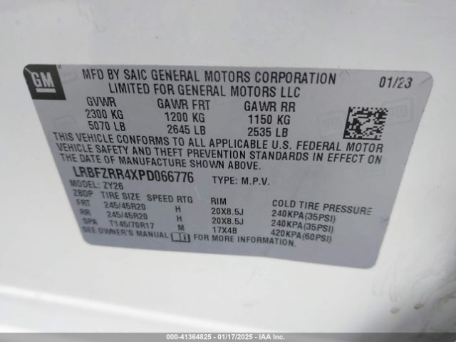 LRBFZRR4XPD066776 Buick Envision Avenir Fwd