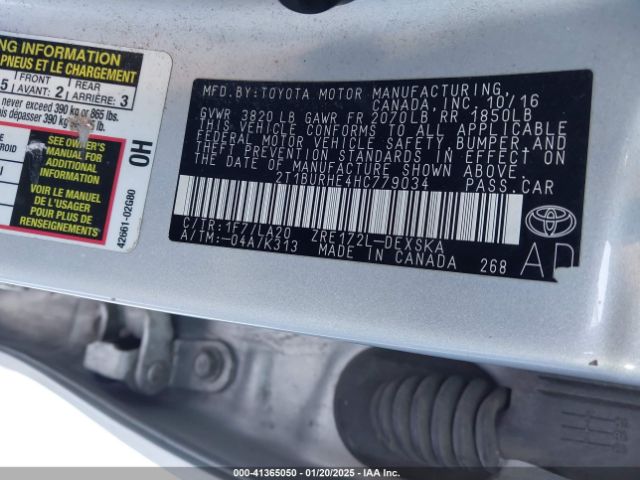 2T1BURHE4HC779034 Toyota Corolla Xse