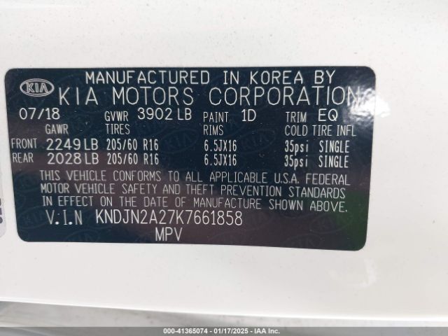 KNDJN2A27K7661858 KIA Soul
