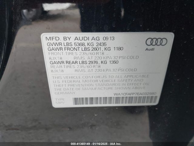 WA1CFAFP7EA032980 Audi Q5 2.0t Premium