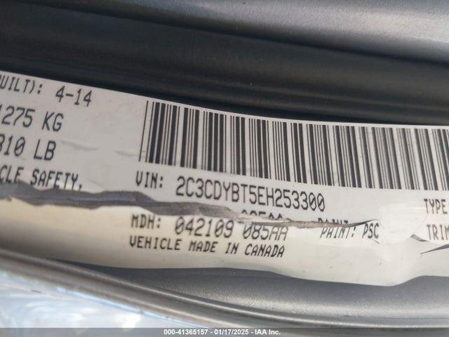 2C3CDYBT5EH253300 Dodge Challenger Shaker Pkg