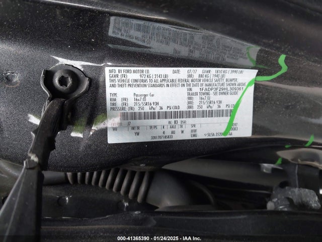 1FADP3F29HL309361 Ford FOCUS SE