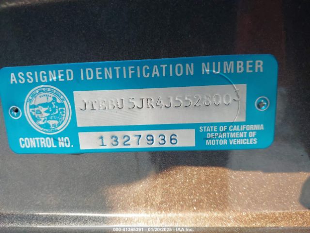 JTEBU5JR4J5528003 Toyota 4runner Trd Off Road Premium
