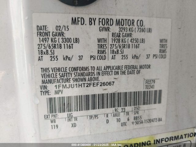 1FMJU1HT2FEF26067 Ford Expedition Xlt