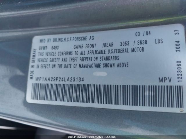 2004 PORSCHE CAYENNE WP1AA29P24LA23134 Photo 8