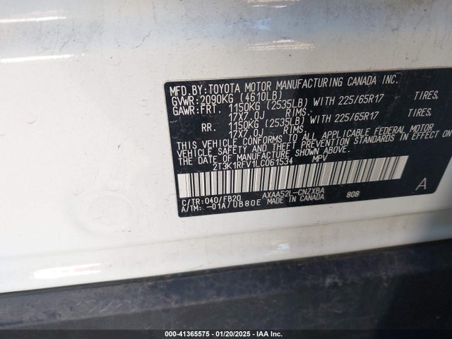Toyota RAV4 LE 2020 2T3K1RFV1LC061534 Image 9