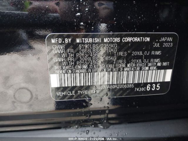 2024 MITSUBISHI OUTLANDER JA4J3WA80RZ006385 Photo 8