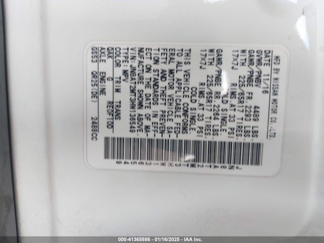 Nissan ROGUE S 2017 JN8AT2MT3HW136549 Image 9