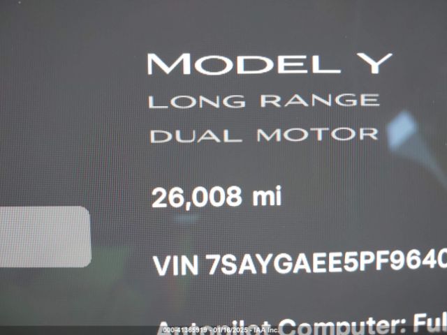 7SAYGAEE5PF964083 Tesla Model Y Awd/long Range Dual Motor All-wheel Drive