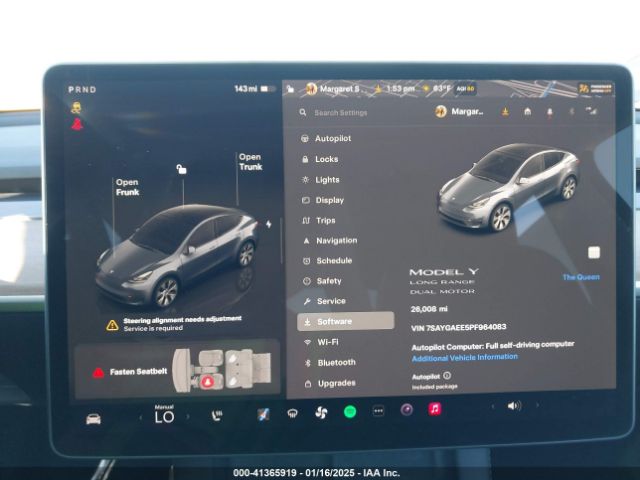 7SAYGAEE5PF964083 Tesla Model Y Awd/long Range Dual Motor All-wheel Drive