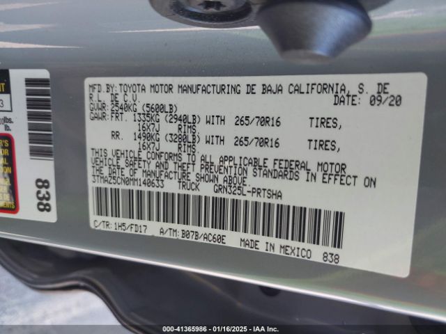 3TMAZ5CN0MM140633 Toyota Tacoma Trd Off-road