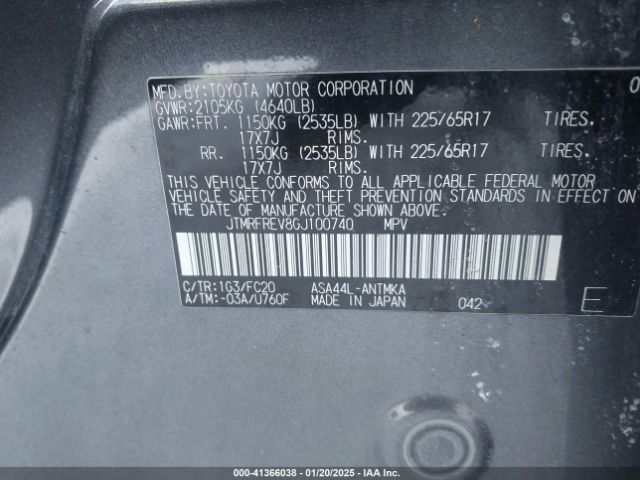 JTMRFREV8GJ100740 Toyota Rav4 Xle