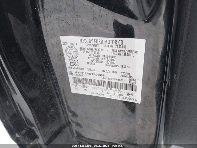 Ford F-150 Xlt 2014 1FTFX1EF8EFA96392 Image 9