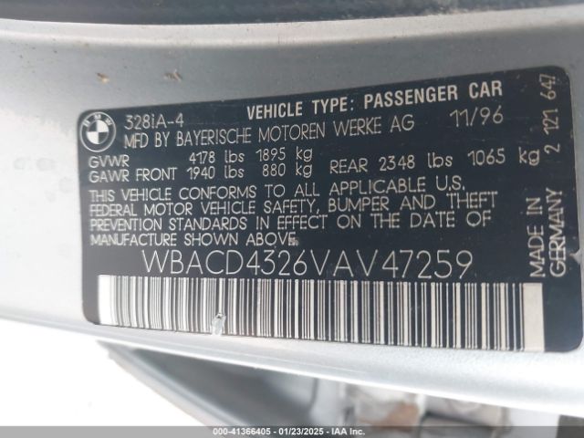 1997 BMW 328I WBACD4326VAV47259 Photo 8