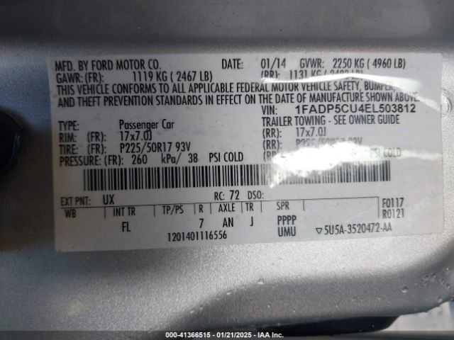 1FADP5CU4EL503812 Ford C-max Energi Sel